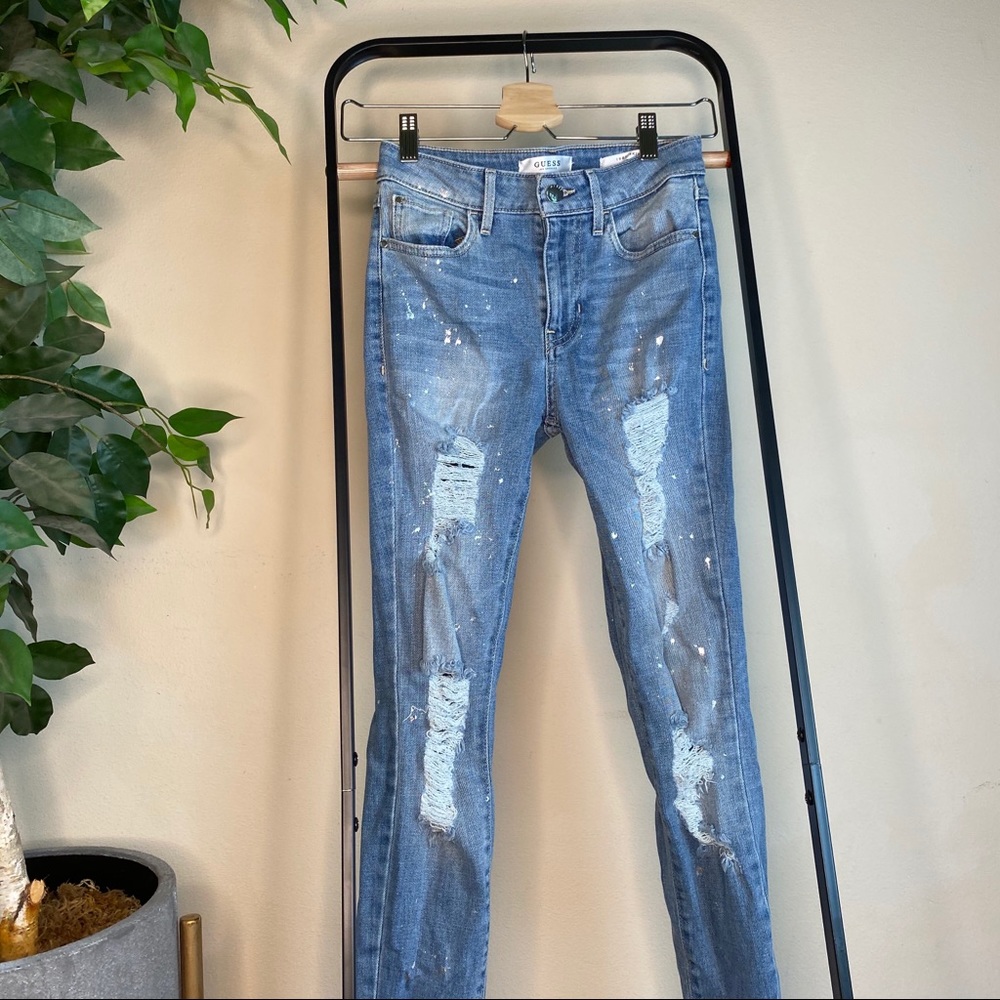 Guess distressed skinny jeans